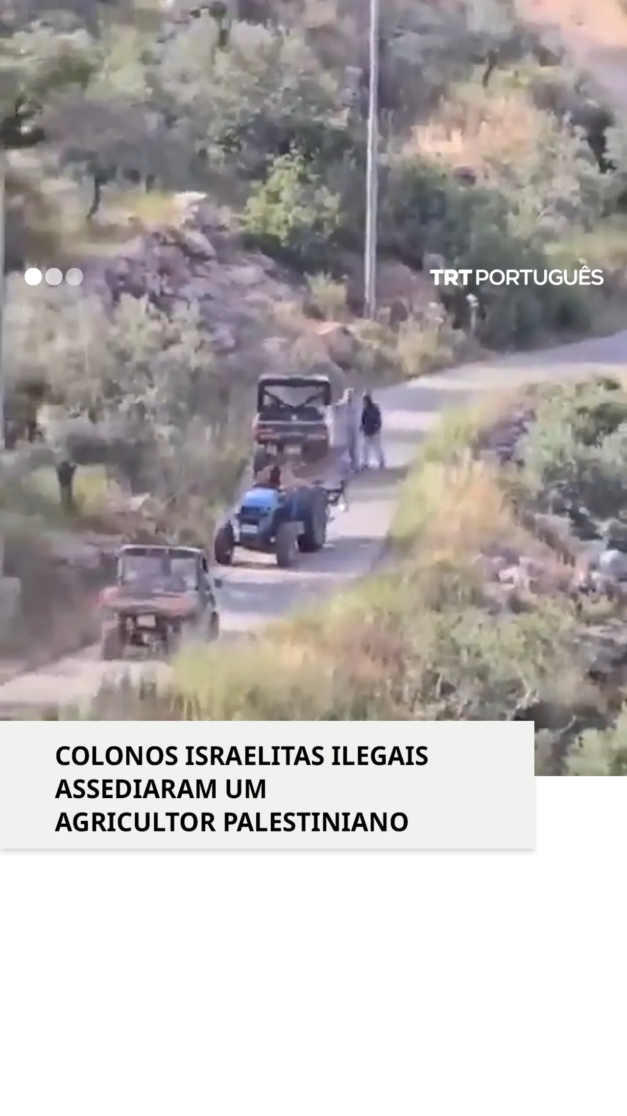 Na Cisjordânia ocupada, colonos israelitas ilegais assediaram um agricultor palestiniano